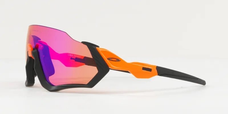 Oakley Flight Jacket Sunglasses Neon Orange/Prizm Trail