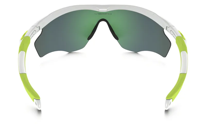 Oakley M2 XL Sunglasses White/Jade Iridium-2