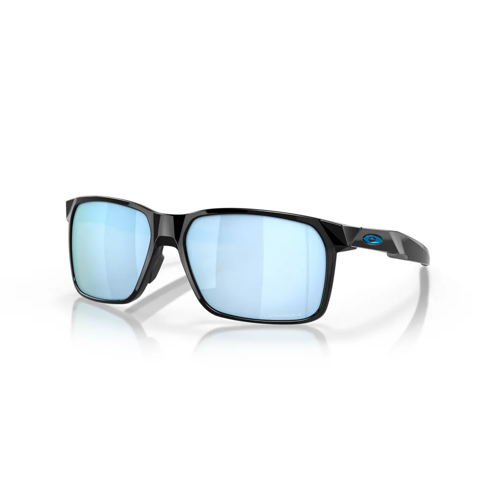 Image of Oakley Portal X Sunglasses Polished Black/Prizm Deep Water Polarized