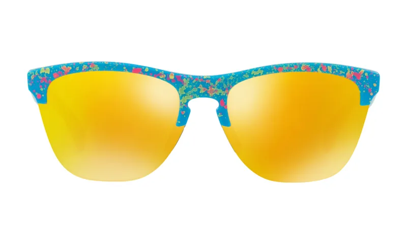 Oakley Frogskins Sunglasses Lite Splatter Blue Fire Iridium-1