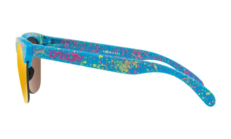 Oakley Frogskins Sunglasses Lite Splatter Blue Fire Iridium-3