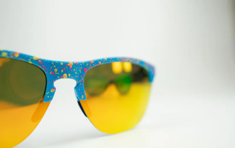 Oakley Frogskins Sunglasses Lite Splatter Blue Fire Iridium