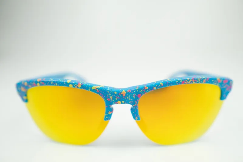 Oakley Frogskins Sunglasses Lite Splatter Blue Fire Iridium-6