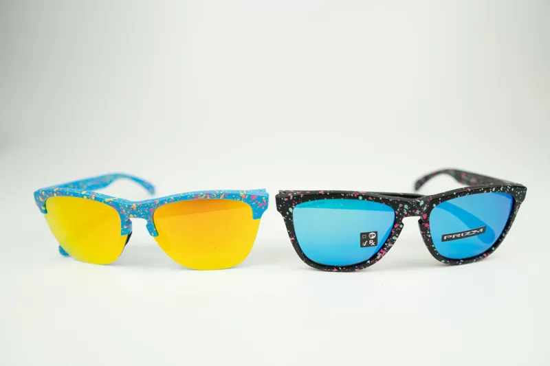 Oakley Frogskins Sunglasses Lite Splatter Blue Fire Iridium-7