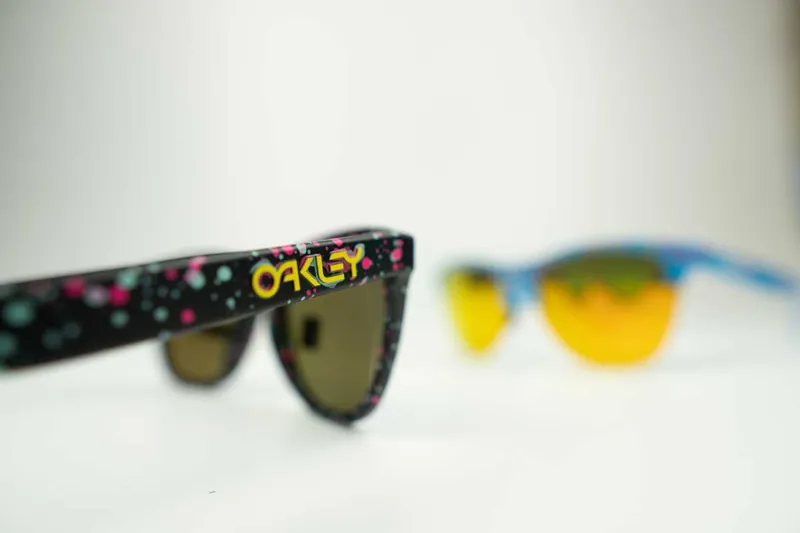 Oakley Frogskins Sunglasses Lite Splatter Blue Fire Iridium-8