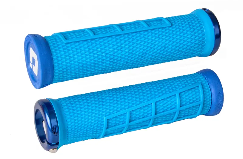 ODI Elite Flow Lock-On Mountain Handlebar Grips 130mm Blue-1