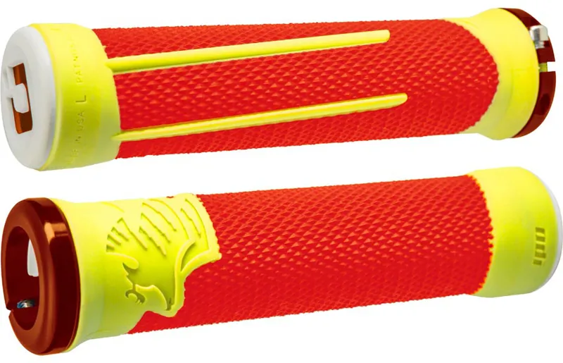 ODI AG2 Lock On Grips Orange/Yellow-1