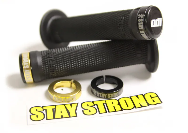 ODI Stay Strong BMX Lock-On Handlebar Grips 130mm Black-1