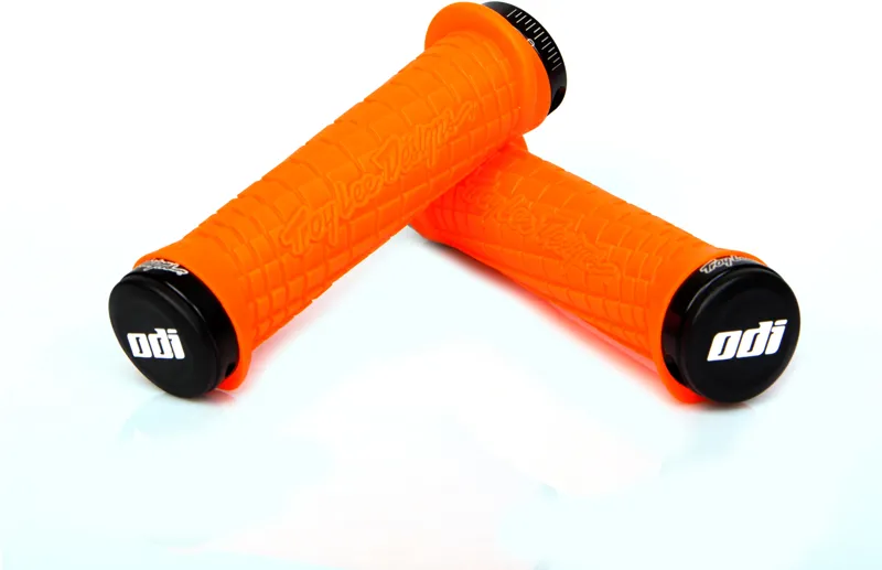 ODI Troy Lee Designs Lock-On MTB Handlebar Grips 130mm Orange/Black-1