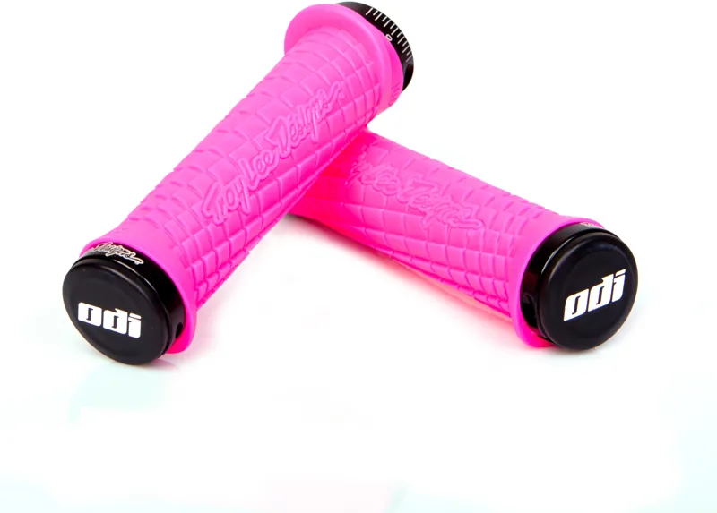 ODI Troy Lee Designs Lock-On MTB Handlebar Grips 130mm Pink/Black-1