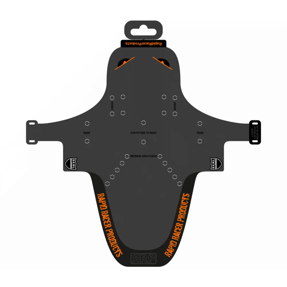 Image of Rapid Racer Products Enduroguard Mudguard Black/Orange
