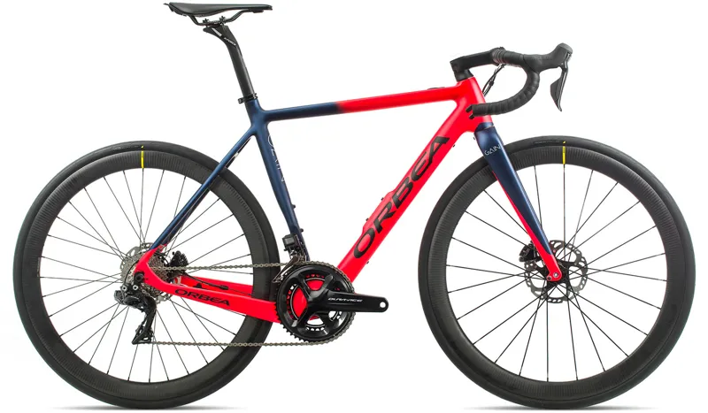 Orbea Gain M10i Carbon Electric Road Bike 2020 Bright red/navy Blue