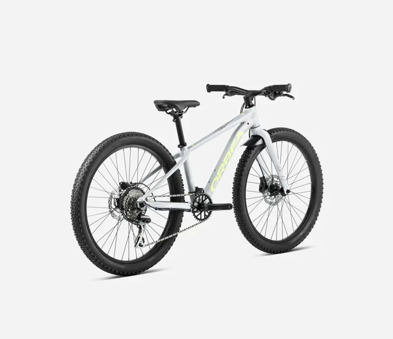 Orbea MX 24 Team Disc Kids Bike 2024 Halo Silver/Spicy Lime-2