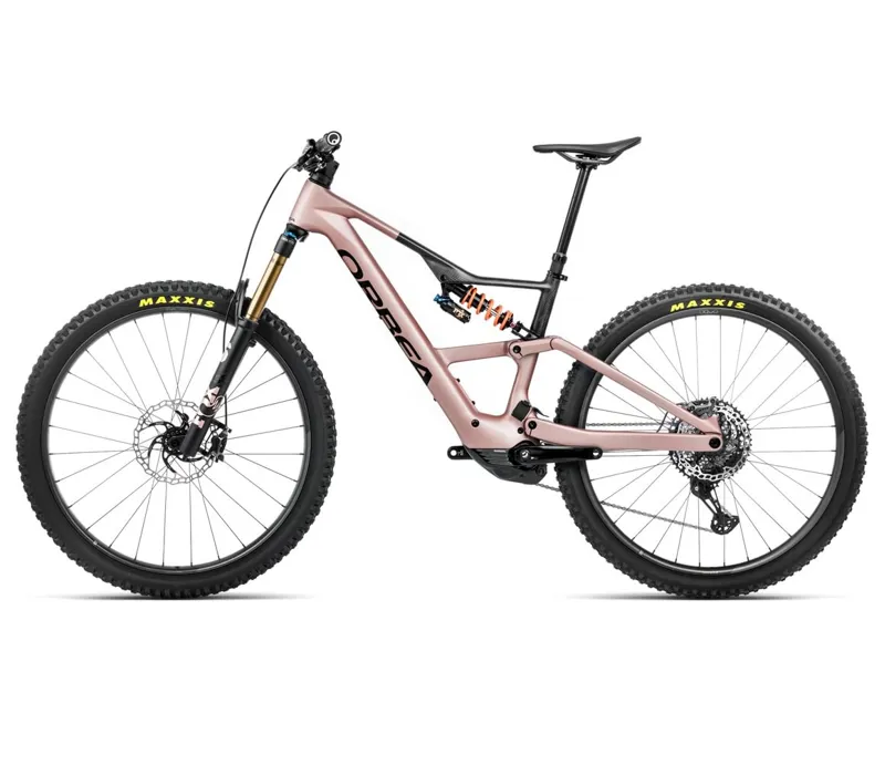 Orbea Rise LT M-Team 420Wh Electric Bike 2025 Desert Rose/Carbon Raw-1