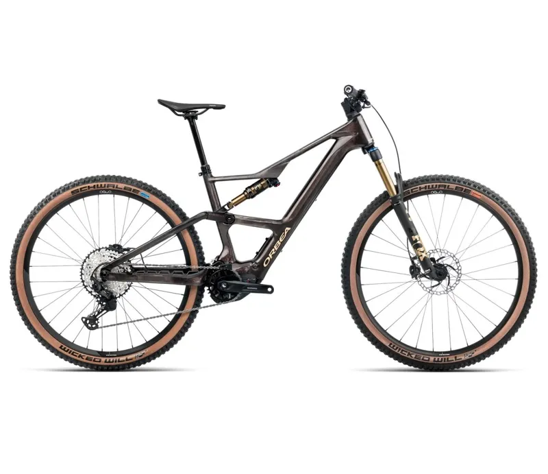 Orbea Rise SL M10 630Wh Electric Bike 2025 Cosmic Carbon View/Golden Sand