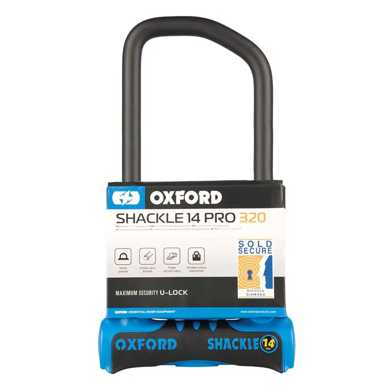 Oxford Shackle14 Pro U-Lock 320mmx177mm Blue-1