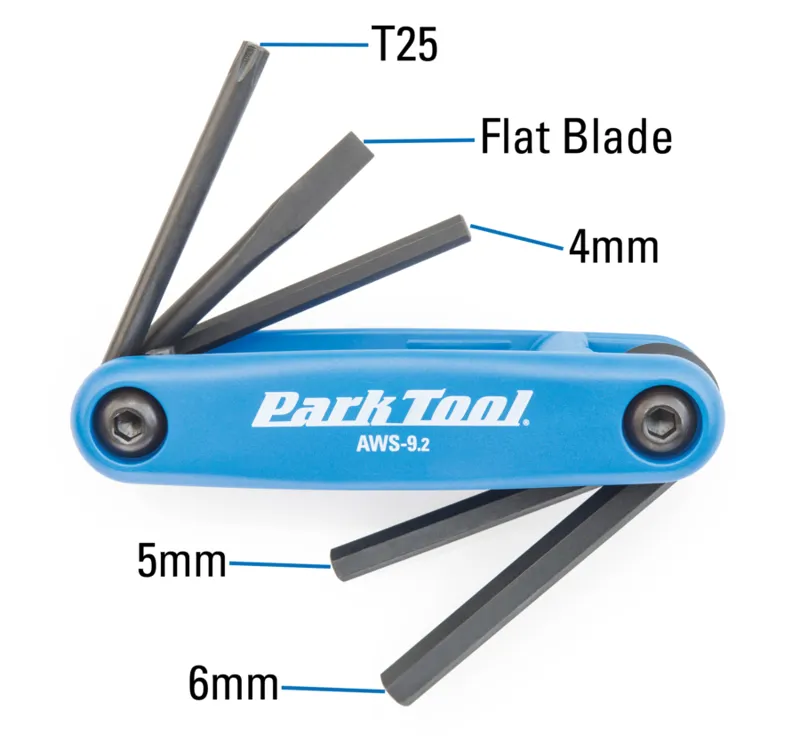 Park Tool AWS-9.2 Fold-Up Hex Wrench Set-2