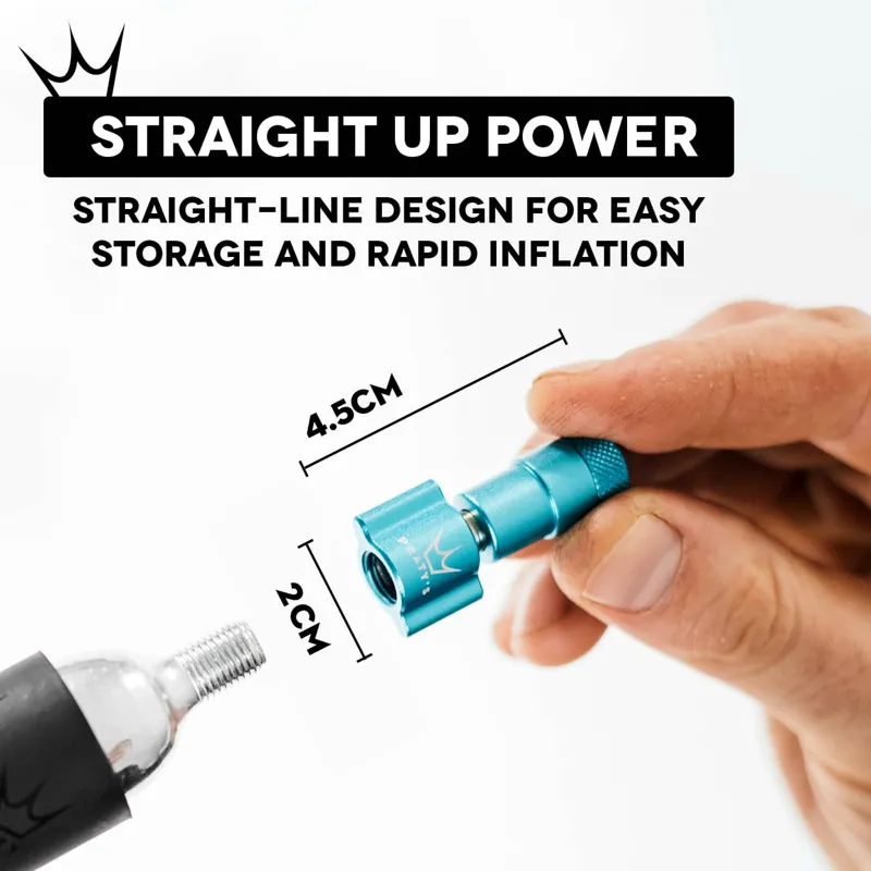 Peatys Holeshot CO2 Tyre Inflator Head Turquoise-1