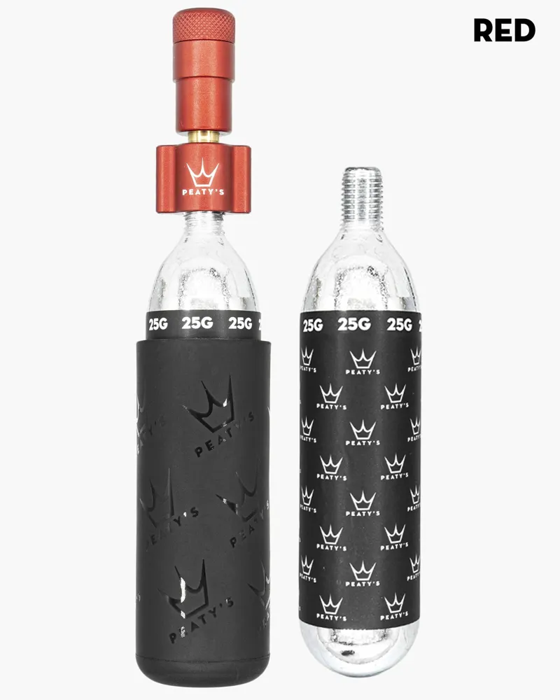 Peatys Holeshot MTB Co2 Tyre Inflator 25g Red