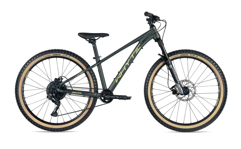 Whyte 405 Shimano 10spd Disc Youth Mountain Bike 2022 Matt Moss/Yellow-1