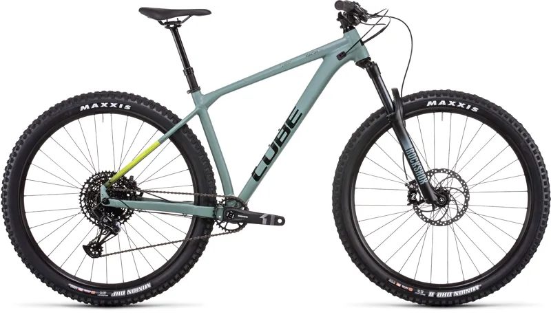 Cube Reaction TM SX Eagle 12spd Hardtail Mountain Bike Olive/Lime-1