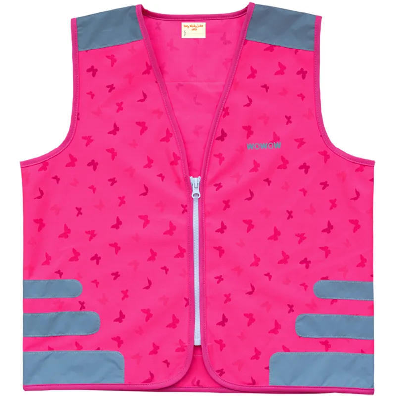 Wowow Nutty Kids Safety Cycling Vest Hi-Viz Reflecticve/Pink-1