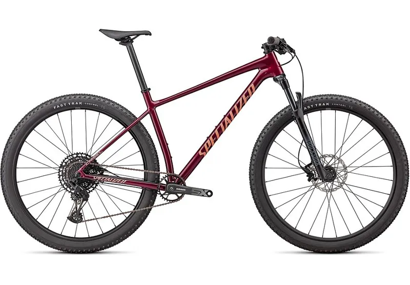 Specialized Chisel Hardtail Mountain Bike 2022 Gloss Maroon/Ice Papaya-1