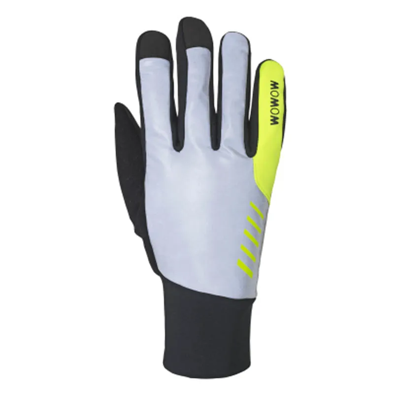 Wowow NightStroke Winter Cycling Gloves Black/Reflective/Yellow-2