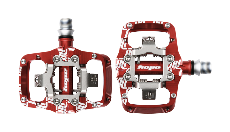 Hope Union Trail Mountain Bike Clipless Pedals Red-1