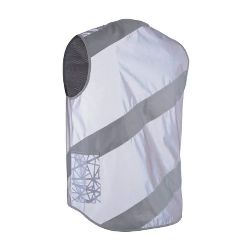 Wowow Roadie Full Reflective Cycling Vest Grey/Reflective-2