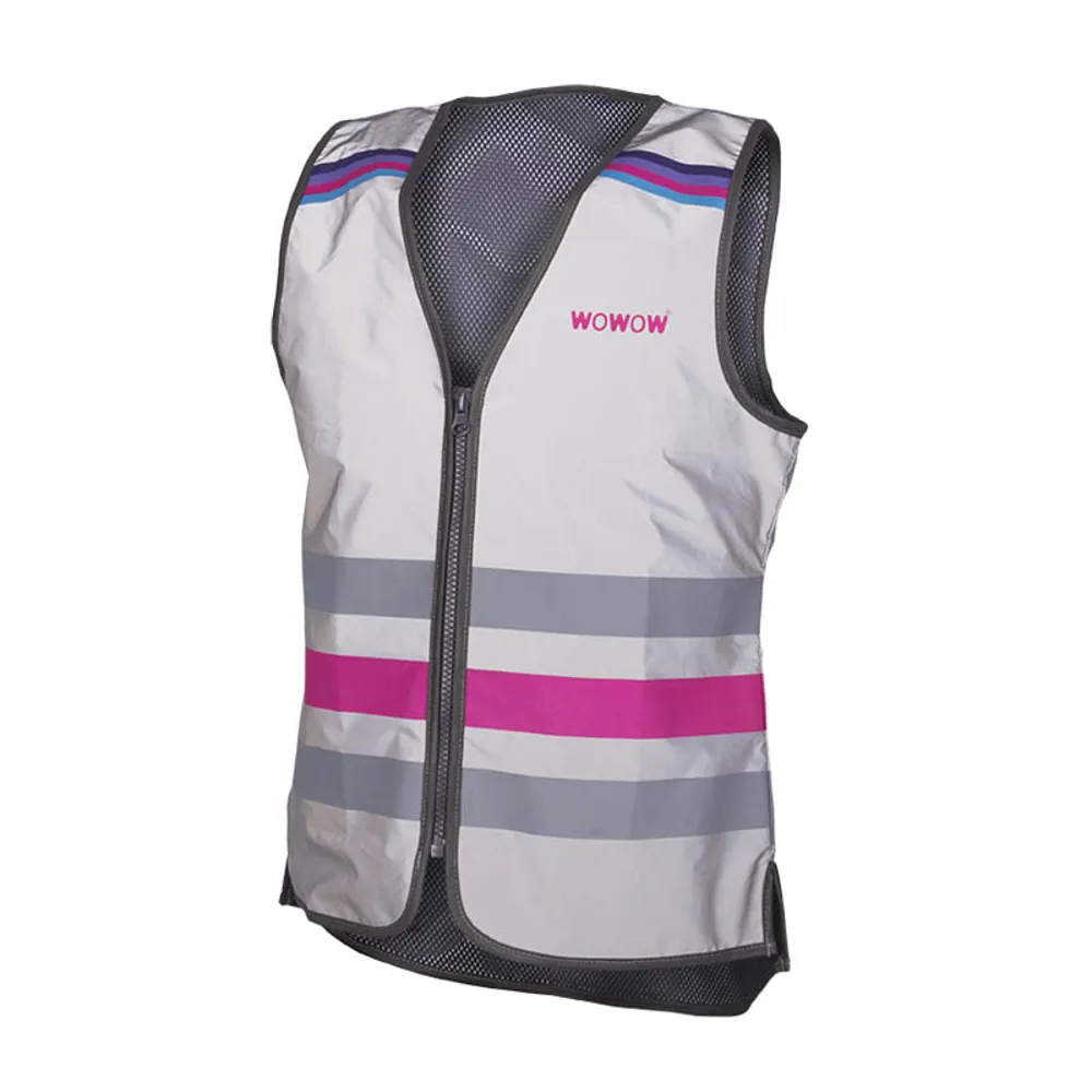 Image of Wowow Lucy Full Reflective Safety Road/Commute Cycling Vest Hi-Viz/Pink
