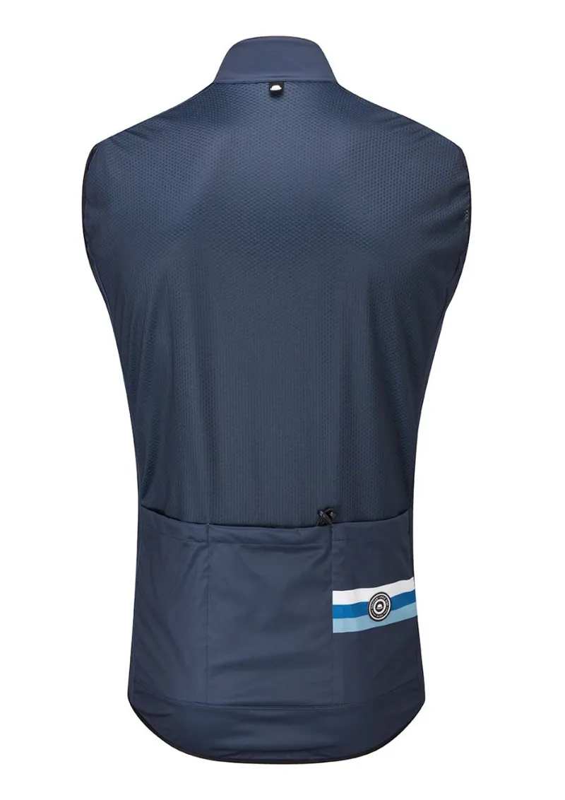 Chapeau Club Roundel Road Cycling Gilet Deep Ocean Blue-2