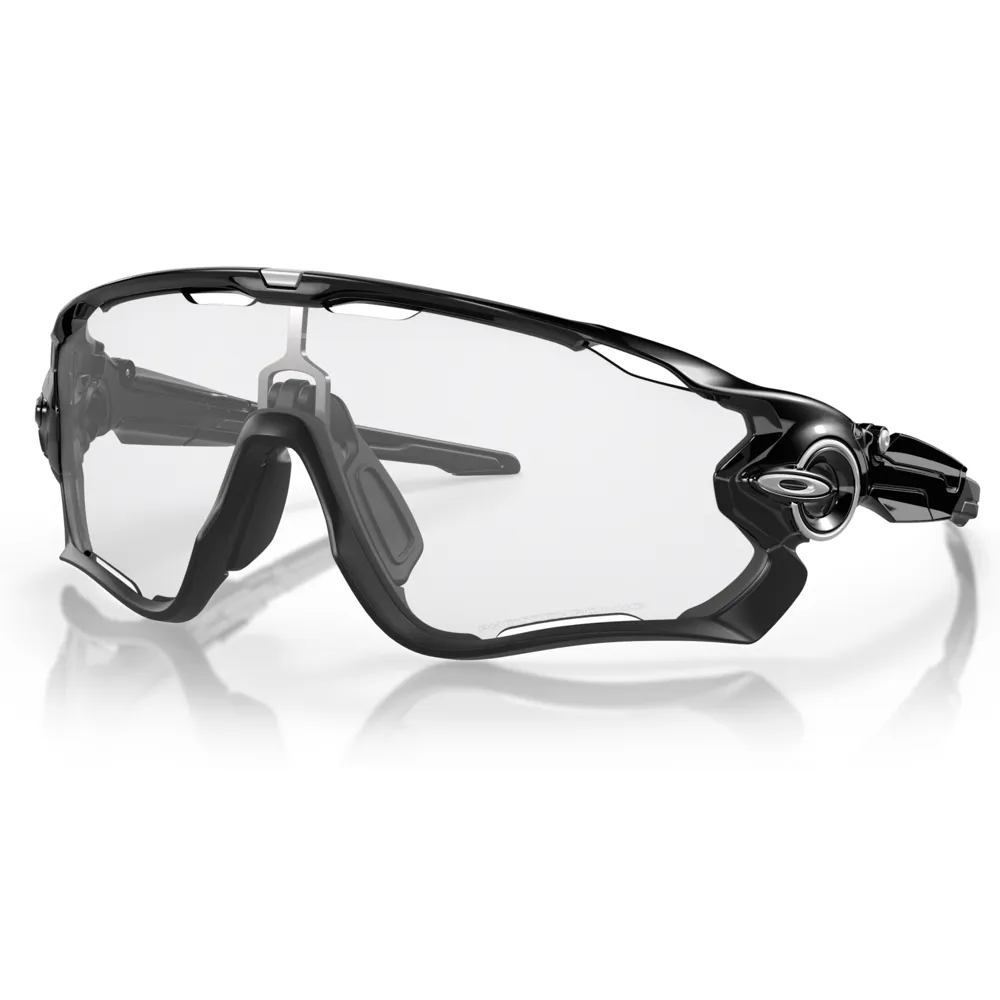 Oakley Oakley Jawbreaker Sunglasses Polished Black/Clear to Black Iridium Photochromic Lenses