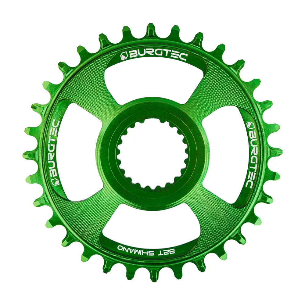 Image of Burgtec Shimano Direct Mount Thick Thin Chainring Candy Spruce Green