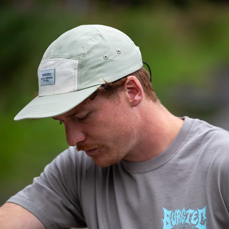 Burgtec Courier Five Panel Cap Pistachio Cream-5