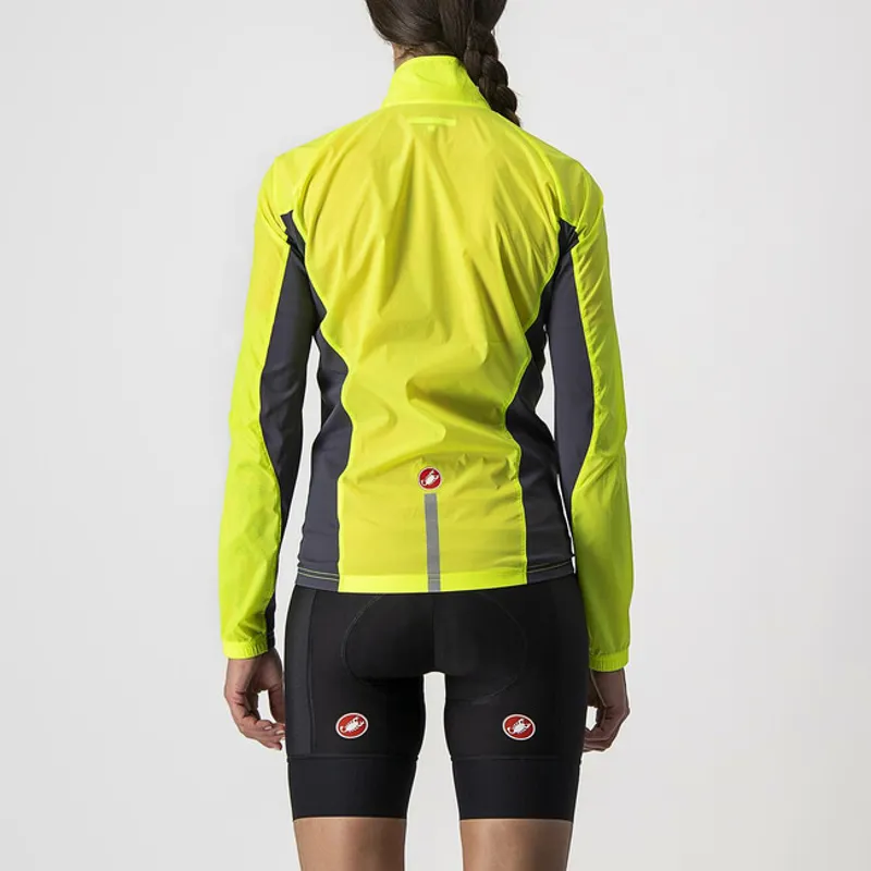 Castelli Squadra Stretch Women's LS Road Jacket Yellow Fluo/ Grey-1