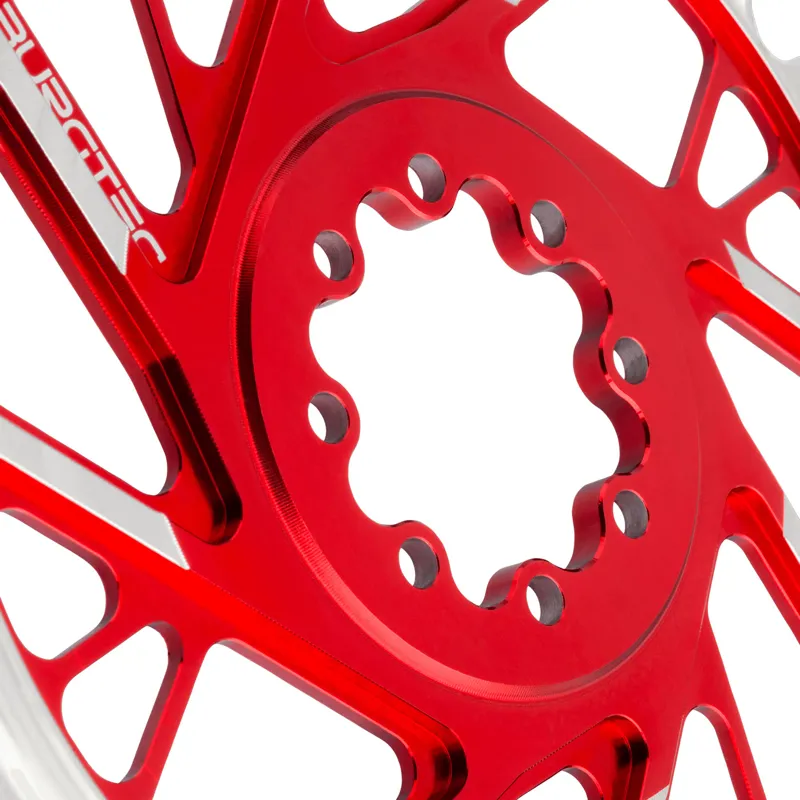 Burgtec SRAM 8-Bolt 3mm Offset Thick/Thin Chainring Race Red-3