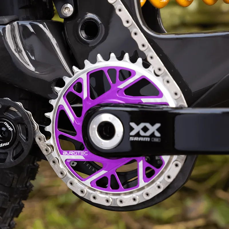 Burgtec SRAM 8-Bolt 3mm Offset Thick/Thin Chainring Purple Rain-4