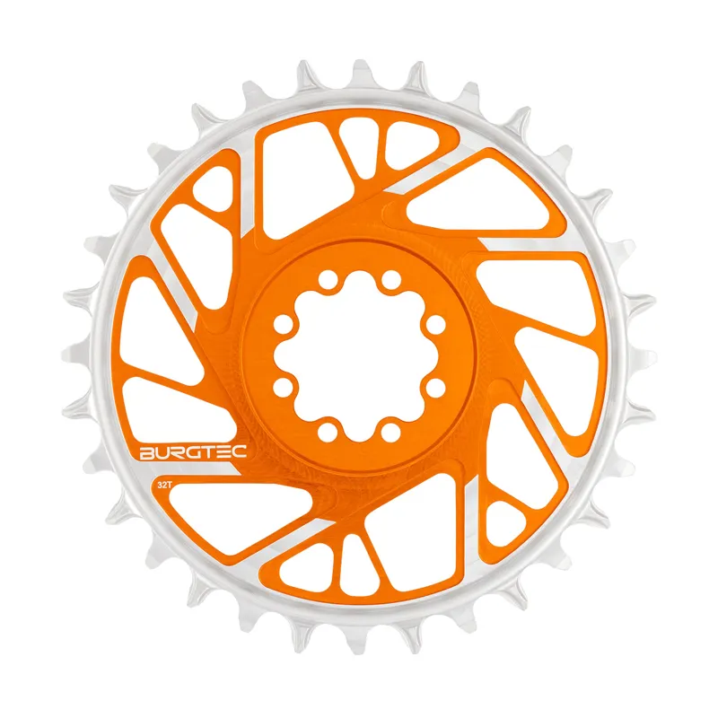 Burgtec SRAM 8-Bolt 3mm Offset Thick/Thin Chainring Iron Bro Orange