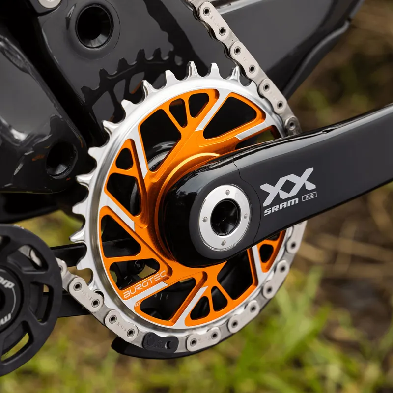 Burgtec SRAM 8-Bolt 3mm Offset Thick/Thin Chainring Iron Bro Orange-4