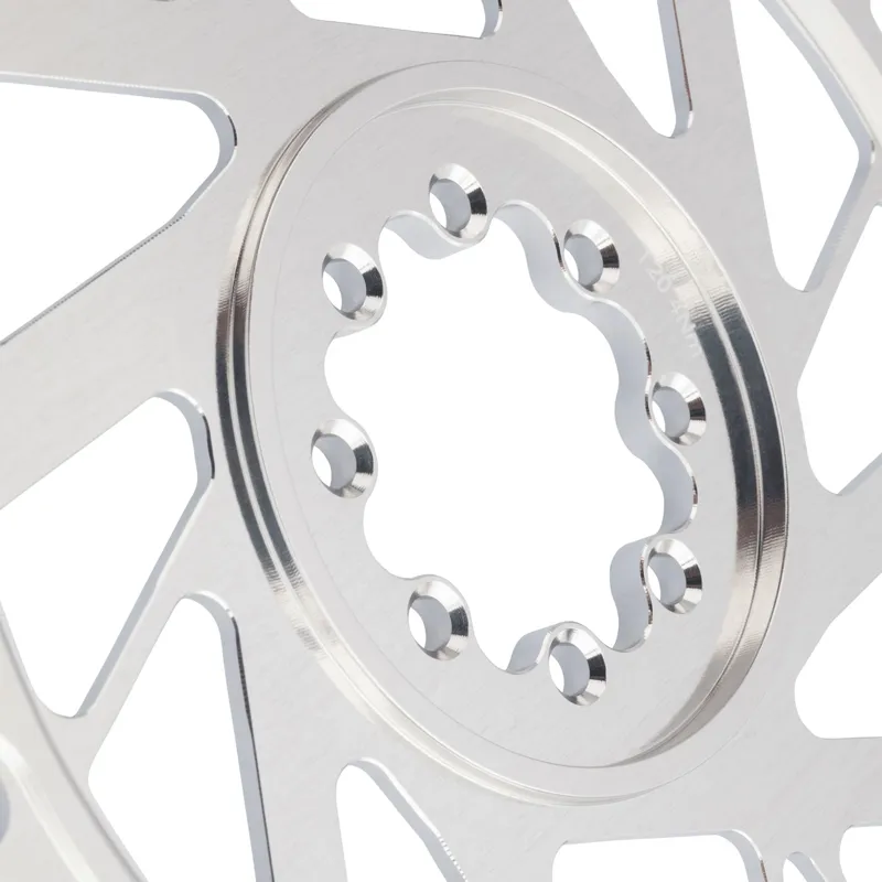 Burgtec SRAM 8-Bolt 3mm Offset Thick/Thin Chainring Rhodium Silver-2