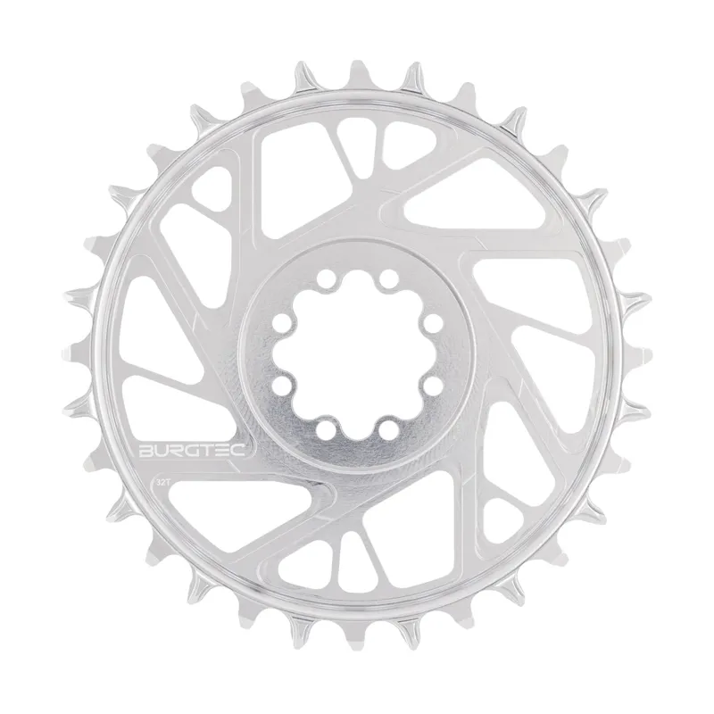Burgtec SRAM 8-Bolt 3mm Offset Thick/Thin Chainring Rhodium Silver