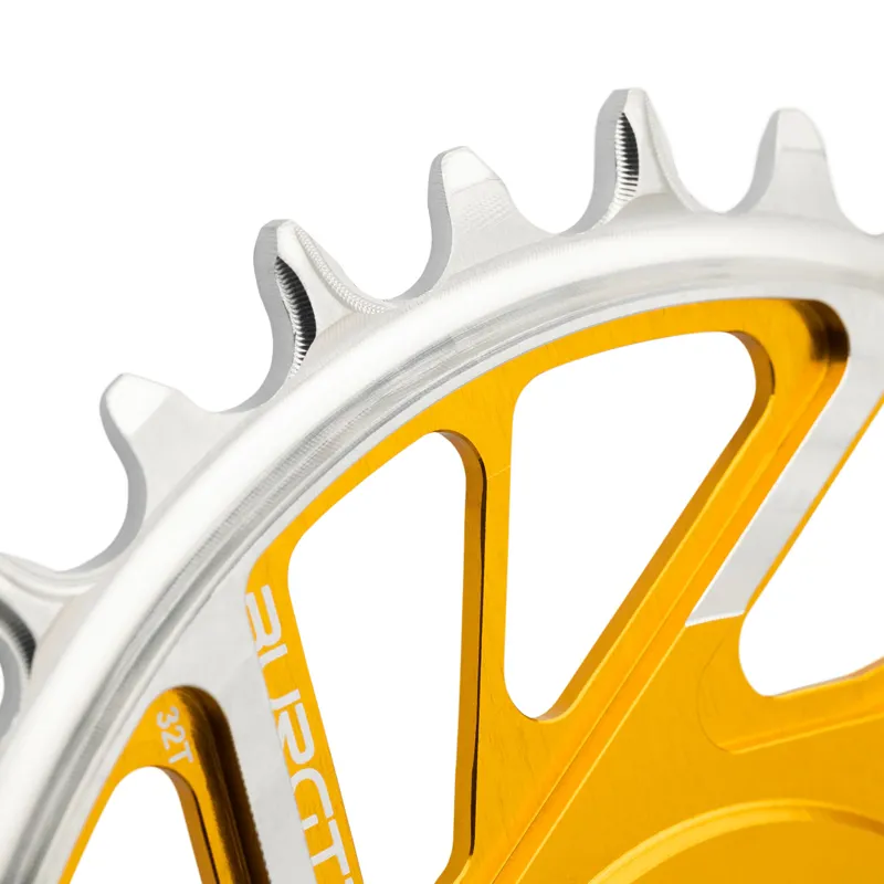 Burgtec SRAM 8-Bolt 3mm Offset Thick/Thin Chainring Burgtec Bullion Gold-1