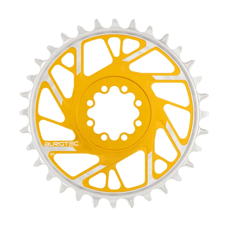 Burgtec SRAM 8-Bolt 3mm Offset Thick/Thin Chainring Burgtec Bullion Gold