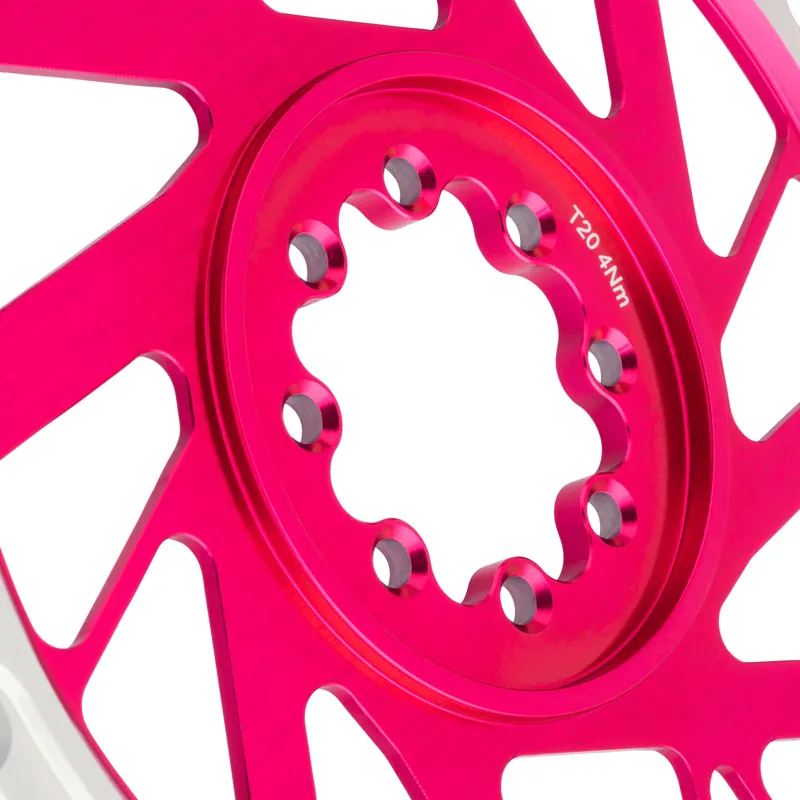 Burgtec SRAM 8-Bolt 3mm Offset Thick/Thin Chainring Toxic Barbie Pink-2