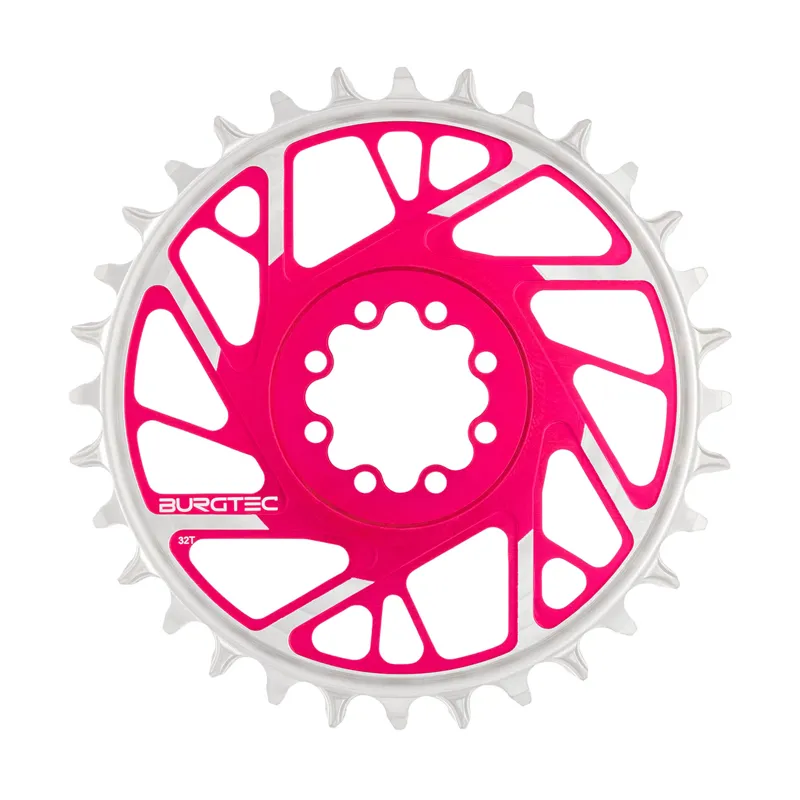 Burgtec SRAM 8-Bolt 3mm Offset Thick/Thin Chainring Toxic Barbie Pink