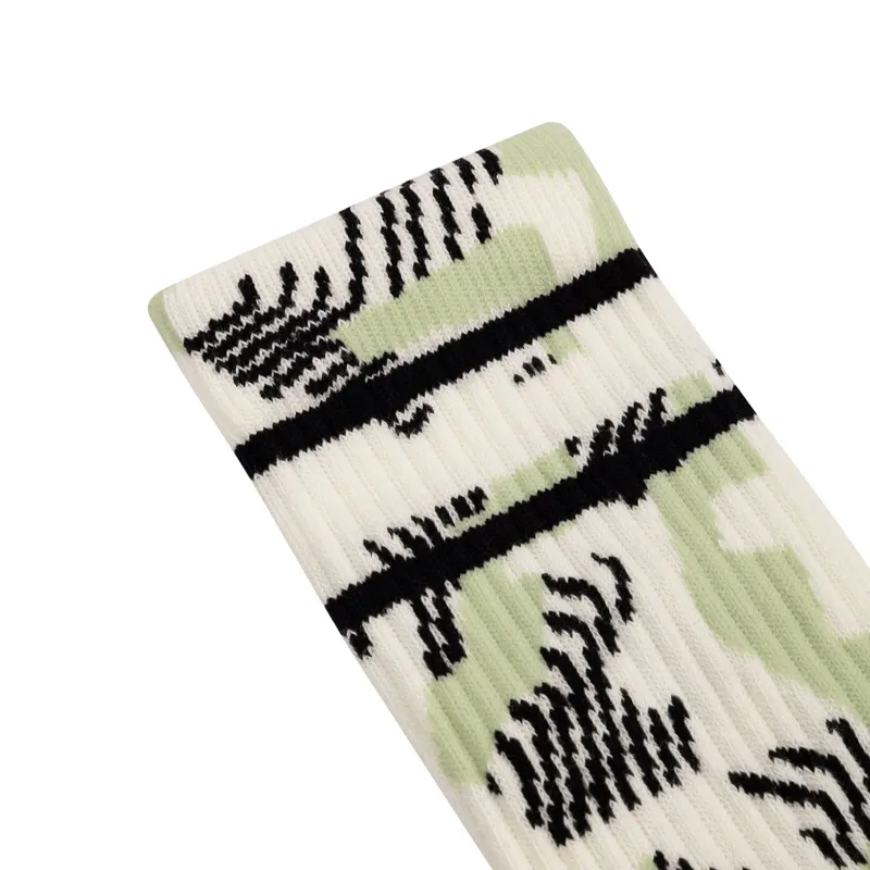 Burgtec EveryDay Crew Patterned Socks Snazzy Sage-2