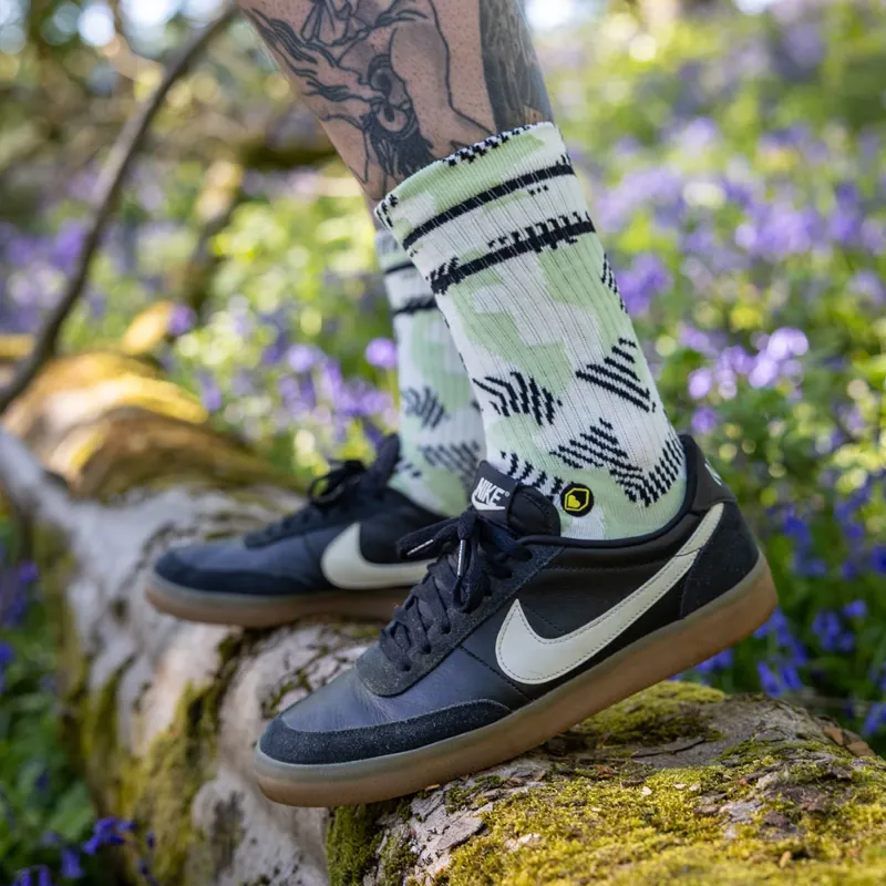 Burgtec EveryDay Crew Patterned Socks Snazzy Sage-4