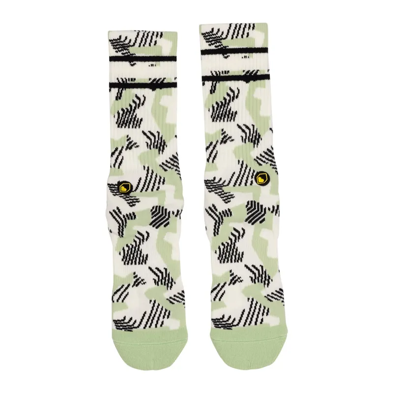 Burgtec EveryDay Crew Patterned Socks Snazzy Sage