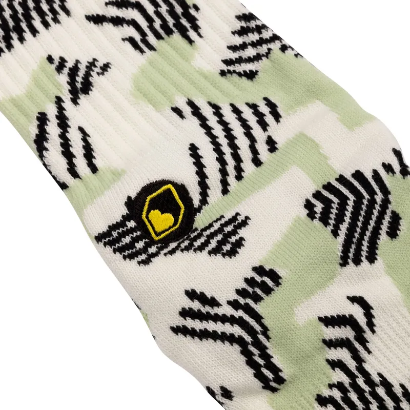 Burgtec EveryDay Crew Patterned Socks Snazzy Sage-1